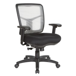 Office Star™ Pro-Line II® Air Mist Ergonomic Mesh Mid-Back Manager Chair, White