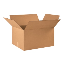 Partners Brand Corrugated Boxes, 22" x 17" x 12", Kraft, Pack Of 10