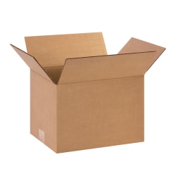 Partners Brand Corrugated Printer's Boxes, 12" x 9" x 8", Kraft, Pack Of 25