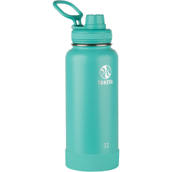 Takeya Actives Spout Reusable Water Bottle, 32 Oz, Teal