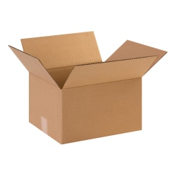 Partners Brand Corrugated Boxes, 12" x 10" x 7", Kraft, Pack Of 25
