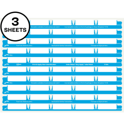 Avery® 5 Tab Easy Print & Apply Clear Label Sheet Refills (11225) - Inkjet, Laser - Clear - 30 / Sheet - 3 Total Sheets - 3 / Pack