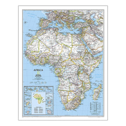 National Geographic Africa Classic Map, Laminated, 24" x 30.75"