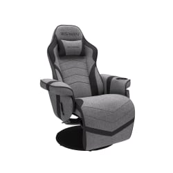 Respawn 900 Racing Style Ergonomic Fabric Recliner Computer Gaming Chair, Gray
