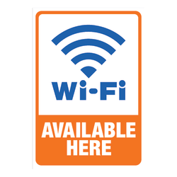 Cosco Sign Vinyl Decals, Wi-Fi Available Here, 5 1/4" x 6 1/4"
