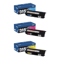 Brother® TN315 Cyan; Magenta; Yellow High Yield Toner Cartridges, Pack Of 3 Cartridges, TN315CMY-OD