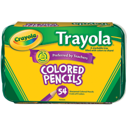 Crayola® Trayola™ Color Pencils And Tray, Assorted Colors, Pack Of 54