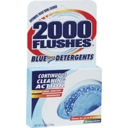 WD-40 2000 Flushes Automatic Toilet Bowl Cleaner - 3.50 oz (0.22 lb) - Deodorize, Long Lasting - Blue - 12 / Carton