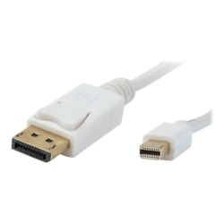 Comprehensive - DisplayPort cable - Mini DisplayPort (M) to DisplayPort (M) - 10 ft - molded - snow white