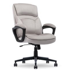 Serta® Comfort Classic Ergonomic Fabric High-Back Executive Office Chair, Taupe
