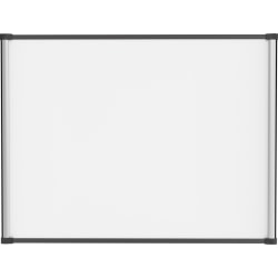 Lorell® Magnetic Dry-Erase Whiteboard Combo Board, 48" x 36", Aluminum Frame With Black Finish
