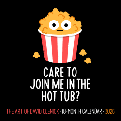 2026 Willow Creek Press Monthly Mini Wall Calendar, 7" x 7", The Art of David Olenick, January To December, 53782