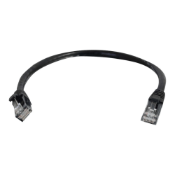 C2G 6in Cat5e Snagless Unshielded (UTP) Network Patch Ethernet Cable-Black - Patch cable - RJ-45 (M) to RJ-45 (M) - 6 in - UTP - CAT 5e - molded, snagless, stranded - black