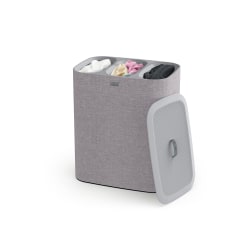 Joseph Joseph Triple 30-Liter Laundry Basket, 28" x 23-5/16", Gray