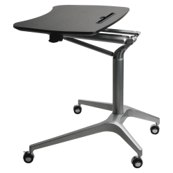 Lorell® Mobile 29"W Adjustable Height Sit-To-Stand Desk, Black