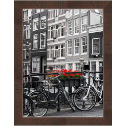 Amanti Art Narrow Picture Frame, 27" x 21", Matted For 18" x 24", Wildwood Brown