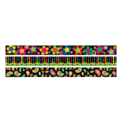 Barker Creek Straight-Trim Border Sets, 3" x 35", Neon, Pre-K To College, Pack Of 36