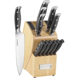 Cuisinart™ Nitrogen Collection Triple Rivet Built-In Sharpener Block Set, Brown, Set Of 15 Pieces
