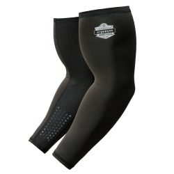 Ergodyne Chill-Its 6691 Cooling Arm Sleeves, Large, Black, Pair Of 2 Sleeves