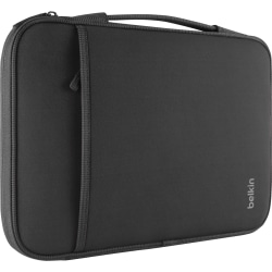 Belkin 12 Inch Laptop Case- Laptop Bag- Chromebook Case Compatible W/ iPad Pro & Most 12" Laptops (Black) - Wear Resistant, Tear Resistant, Snag Resistant - Neoprene, Fleece Body - Fleece Interior Material - Handle