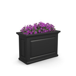 Mayne Nantucket Trough Planter, 24"H, Black