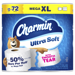 Charmin Ultra Soft 2-Ply Toilet Paper, 104', Pack Of 12 Mega XL Rolls