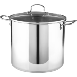 Bergner Essentials Stainless Steel Stock Pot, 20-Quart, Silver