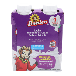 Borden Dairy 2% UHT Milk, Original, 8 Oz, Total Qty 4