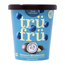 Tru Fru Nature's Blueberries Frozen Fresh In White & Dark Chocolate, Carton Of 8 Tubs
