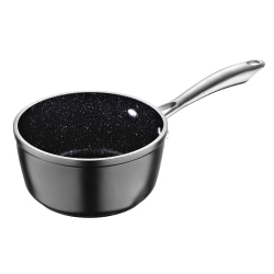 Masterpro Vital 1.2-Quart Aluminum Non-Stick Sauce Pan, Black