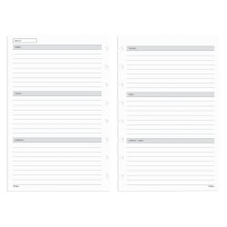 TUL® Discbound Undated Weekly/Monthly Refill Pages, Junior Size, 68 Sheets