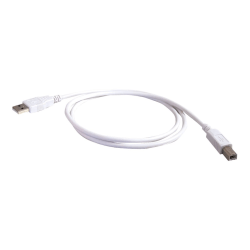 C2G 16.4ft USB to USB B Cable - USB A to USB B - USB 2.0 - White - M/M - Type A Male USB - Type B Male USB - 16.4ft - White