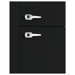 Avanti Retro Compact Refrigerator, 2-Door, 3 Cu Ft, 34-1/2"H x 19-1/2"W x 21"D, Black