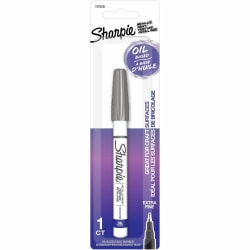 Sharpie Oil-Based Paint Markers - Extra Fine Marker Point - Silver Ink - Oil Based - Metal Barrel - 1 Pack