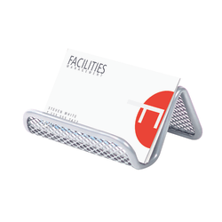 Office Depot® Brand Silver Mesh Business Card Holder