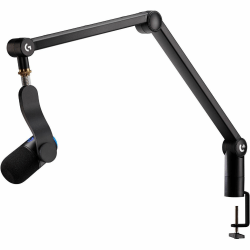 Logitech G Compass Desktop Boom Arm - 2.43 lb Load Capacity - Aluminum - Black