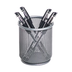 Office Depot® Brand Mesh Pencil Cup, Silver