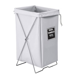 Royal Basket Trucks Hamper, Pool Towels Hamper Kit, 17"L x 15"W x 30"H, White