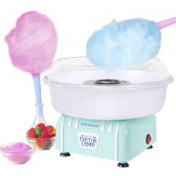 Nostalgia Electrics Hard & Sugar-Free Candy Cotton Candy Maker, 9"H x 11-1/4"W x 11-1/4"D, Aqua