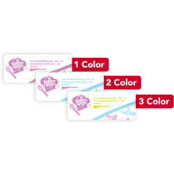 1, 2 Or 3 Color Custom Printed Labels And Stickers, Rectangle, 1-1/4" x 3", Box Of 250
