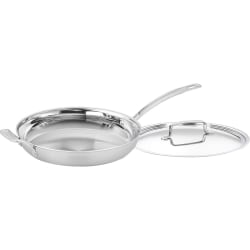 Cuisinart Skillet With Helper And Cover, 12", Silver