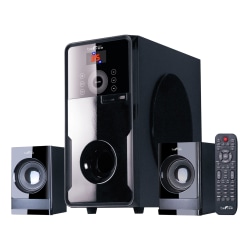 BeFree Sound BFS-50 2.1-Channel Bluetooth® Surround Sound Speaker System, 14-3/4"H x 14-1/2"W x 12"D, Black, 99595508M