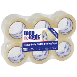 Tape Logic® #160 Industrial Tape, 3" Core, 3" x 110 Yd., Clear, Case Of 6