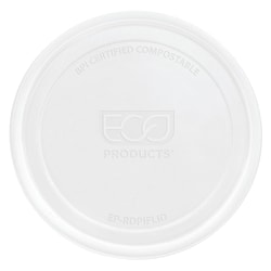 Eco-Products Renewable & Compostable Round Deli Containers Lids For 5 Oz Containers, White, Pack Of 2,000 Lids