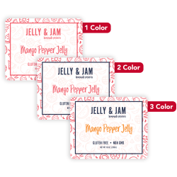 1, 2 Or 3 Color Custom Printed Labels And Stickers, Rectangle, 2" x 2-1/2", Box Of 250