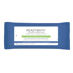 ReadyBath Total Body Cleansing Standard-Weight Washcloths, 8"x 8", White, 8 Washcloths Per Pack, Case Of 30 Packs