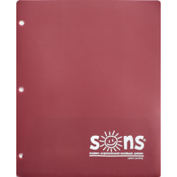 SONS System Pocket Folders, 9-1/2" x 12-1/2", Burgundy