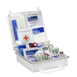 First Aid Only 50-Person Plastic First Aid Kit, 9-7/16"H x 9-7/16"W x 3"D, Kit Of 184 Pieces