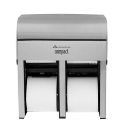 Compact® by GP PRO 4-Roll Quad Coreless High-Capacity Toilet Paper Dispenser, Stainless Steel