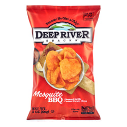 Deep River Snacks Potato Chips, Mesquite BBQ Kettle, 2.0 Oz, Case Of 24 Bags